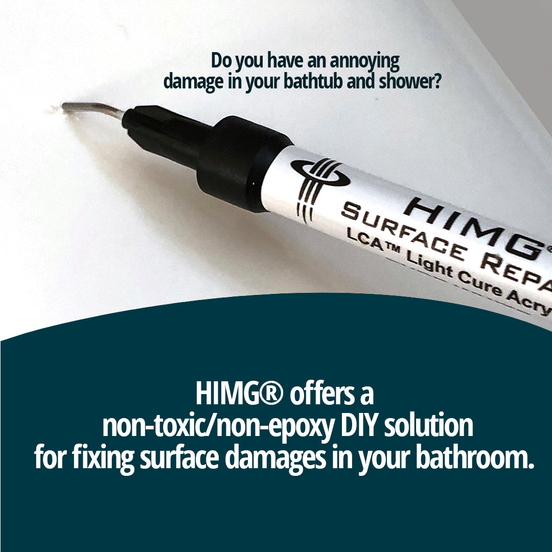 Damaged bathtub or shower? Use a non-toxic and non-epoxy DIY solution.