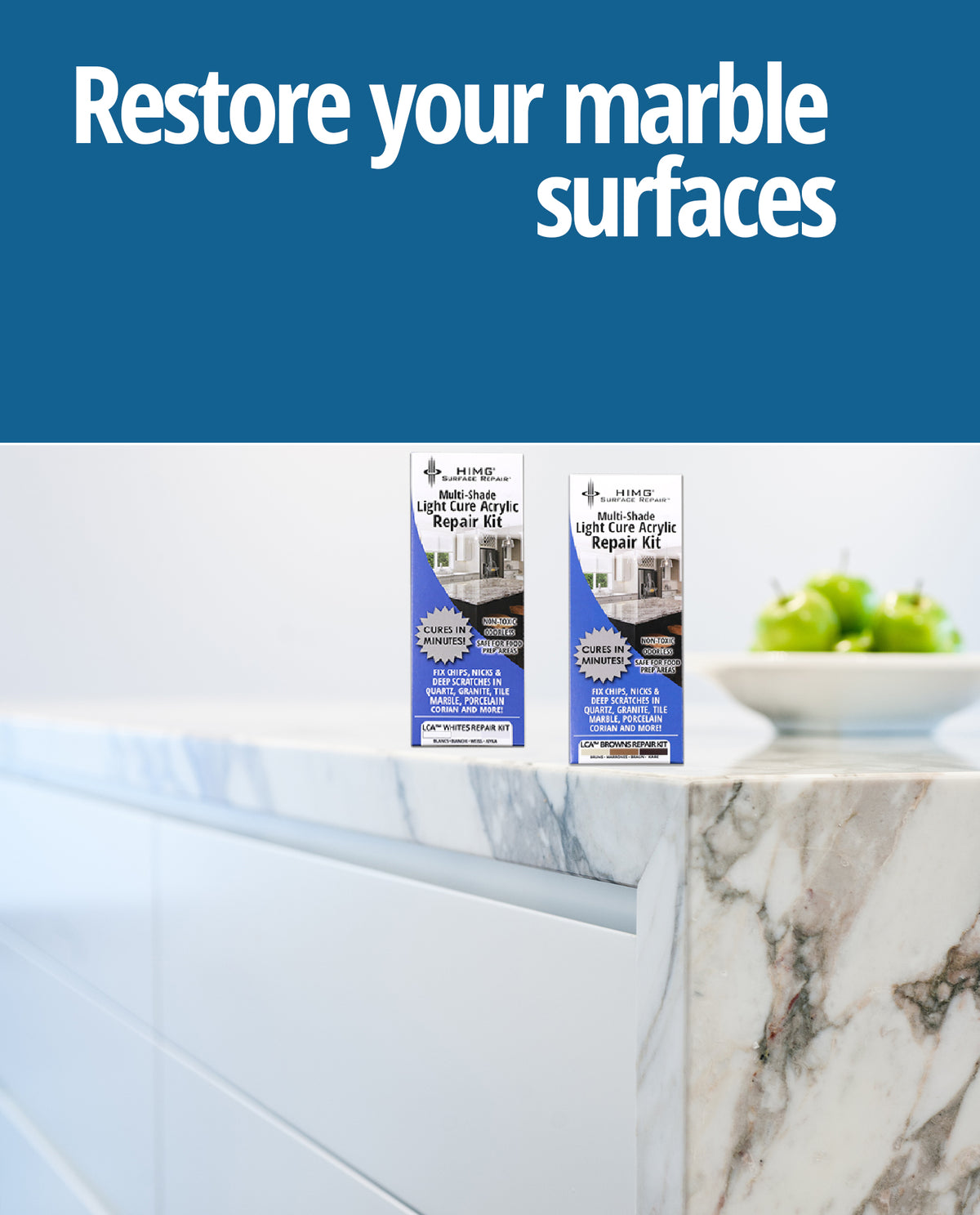 Marble Fix How to repair marble surfaces with a marble DIY repair kit. – HIMG ...