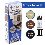 Brown Tones - Multicolor - HIMG Light Cure Acrylic Surface Repair Kit | Granite, Quartz, Marble Repair & More