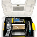 Photo of prokit with lid open. Great for multiple repairs, perfect for the handyman, property manager or tech professional.