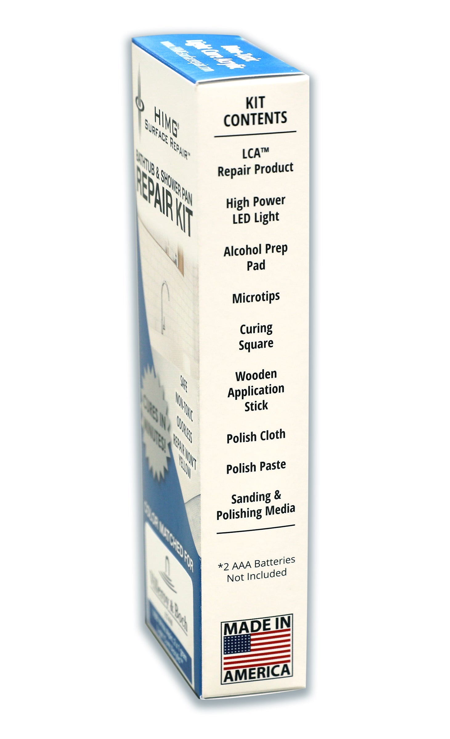 bathtub shower pan packaging back view