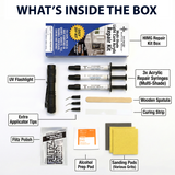 White Tones - Multicolor - HIMG Light Cure Acrylic Surface Repair Kit | Granite, Quartz, Marble Repair & More