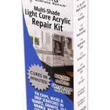 Multi Shade Light Cure Acrylic Surface kit for grey colored kitchen islands, countertops, sinks, tubs and toilets