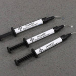 application syringe for grey tones Light Cure Acrylic : grey, thunder grey, whisper grey.