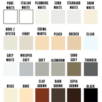 Light Cure Acrylic Colors (for reference, not exact)