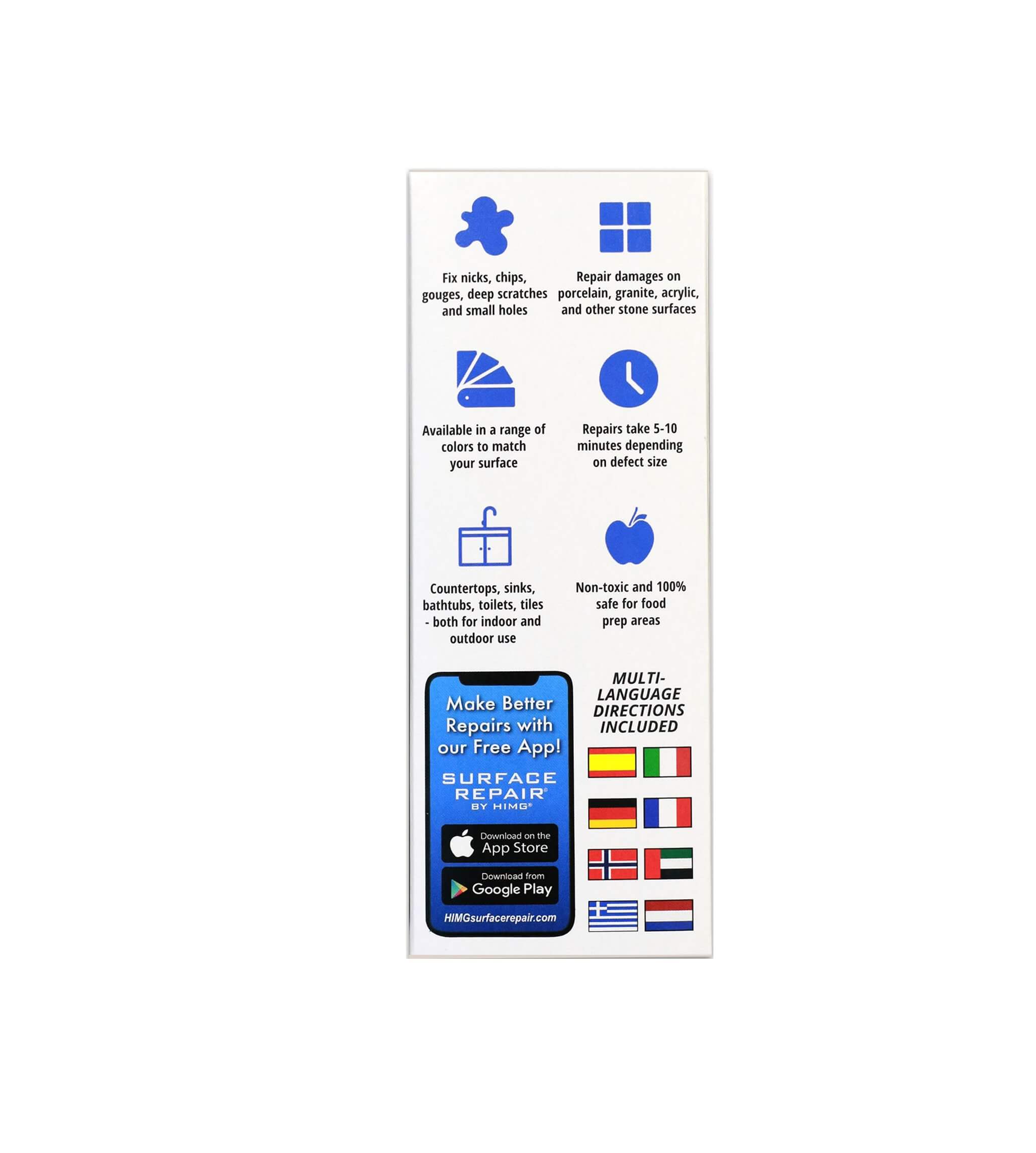 Black Light Cure Acrylic Repair Kit HIMG® Surface Repair