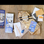 youtube video: how to repair a granite, quartz or marble surface using Light Cure Acrylics DIY Surface Repair kits